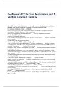 California UST Service Technician part 1 Verified solution Rated A