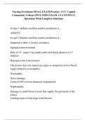 Nursing Freshman FINAL EXAM Practice  CCC Capital Community College (INCLUDES EXAM 1-5 CONTENT) Questions With Complete Solutions