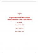 Test Bank For Organizational Behavior and Management in Law Enforcement 4th Edition By Gennaro Vito, John Reed, Harry More (All Chapters, 100% Original Verified, A+ Grade)