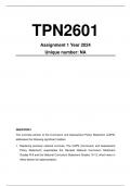 TPN2601 Assignment 1 Solutions Year 2024