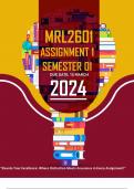 MRL2601 ASSIGNMENT 1 SEMESTER 1 – 2024 (399703) 