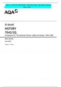AQA A-LEVEL HISTORY 7042/2Q Paper 2Q Mark Scheme June 2023 