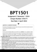 BPT1501 Assignment 3 (ANSWERS) Semester 1 2024 (876171)- DISTINCTION GUARANTEED