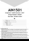 AIN1501 Assignment 1 (ANSWERS) Semester 1 2024 - DISTINCTION GUARANTEED