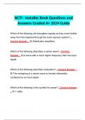 NCTI - Installer Book Questions and Answers Graded A+ 2024 Guide