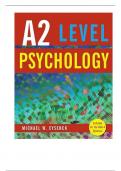 Test Bank For A2 Level Psychology 1st Edition by Michael W. Eysenck