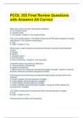 PCOL 355 Final Review Questions with Answers All Correct 