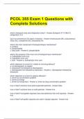 PCOL 355 Exam 1 Questions with Complete Solutions