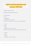 POAT Final Exam Questions and Answers 100% Pass
