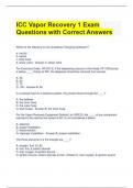 ICC Vapor Recovery 1 Exam Questions with Correct Answers 