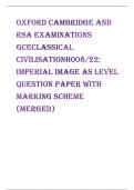 Oxford Cambridge and RSA Examinations  GCEClassical CivilisationH008/22:  Imperial image AS Level QUESTION PAPER WITH MARKING SCHEME (MERGED)