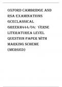 Oxford Cambridge and RSA Examinations  GCEClassical GreekH444/04:  Verse literatureA Level QUESTION PAPER WITH MARKING SCHEME (MERGED)