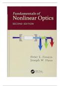 Solution Manual For Fundamentals of Nonlinear Optics, 2nd Edition By Peter Powers, Joseph Haus