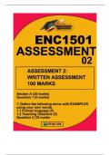 ENC1501 ASSESSMENT 2 2024 WRITTEN ASSESSMENT