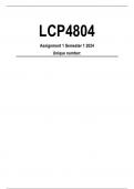 LCP4804 Assignment 1 Solutions Semester 1 2024