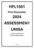 HFL1501 ASSESSMENT 1 SOLUTIONS UNISA 2024 HISTORICAL FOUNDATIONS OF SOUTH AFRICAN LAW 