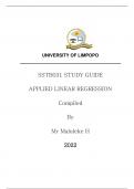 Lecture notes Applied linear regression  (SSTB031) 