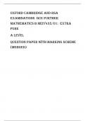Oxford Cambridge and RSA Examinations  GCE Further Mathematics B MEIY435/01:  Extra pure A Level Question paper with marking scheme (merged)