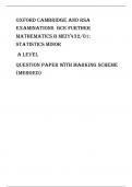 Oxford Cambridge and RSA Examinations  GCE Further Mathematics B MEIY432/01:  Statistics minor  A Level Question paper with marking scheme (merged)