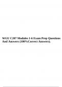 WGU C207 Modules 1-6 Exam Prep Questions And Answers (100%Correct Answers).