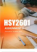 HSY1511 Assignment 2 Semester 1 2024