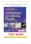 TEST BANK FOR URINALYSIS AND BODY FLUIDS, 7TH EDITION BY STRASINGER 