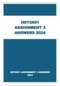 HSY2601 ASSIGNMENT 3 ANSWERS 2024