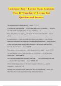 Louisiana Class D License Exam, Louisiana Class D "Chauffeur's" License Test Questions and Answers