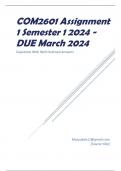 COM2601 Assignment 1 Semester 1 2024 - DUE March 2024