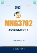 MNG3702 Assignment 2 Due April 2022