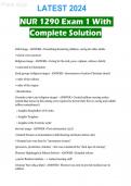 Nur 1290 exam 1 with complete solutions||Latest 2024||A+ Graded
