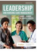 Test Bank Leadership and Nursing Care Management, 7th Edition by Diane Huber, M. Lindell Joseph Test Bank, Chapter 1-26 |Complete Guide A+