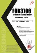 FOR3706 assignment 2 solutions semester 1 2024 (Full solutions)