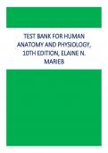 Test Bank for Human Anatomy and Physiology, 10th Edition, Elaine N. Marieb (All Chapters)