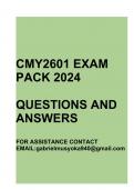 CMY2601 Exam pack 2024(Questions and answers)