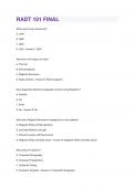 RADT 101 FINAL Exam Questions And Answers Rated 100% Correct!!