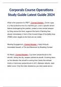 Corporals Course Operations Study Guide Latest Guide 2024