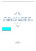 PVL3701 LAW OF  PROPERTY  QUESTION AND  ANSWERS 2024