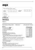 Aqa A-level Physics Paper 1 7408-1 Question Paper May23.