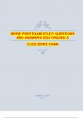 IBHRE PREP EXAM STUDY QUESTIONS AND ANSWERS 2024 GRADED A