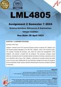 LML4805 Assignment 2 (COMPLETE ANSWERS) Semester 1 2024 - DUE 26 April 2024