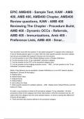 EPIC AMB400 - Sample Test, KAW - AMB 400, AMB 400, AMB400 Chapter, AMB400 Review questions, KAW - AMB 400 Reviewing The Chapter - Procedure Build, AMB 400 - Dynamic OCCs - Referrals, AMB 400 - Immunizations, Amb 400 - Preference Lists, AMB 400 - Smar...