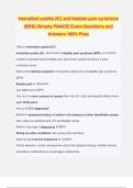 Interstitial cystitis (IC) and bladder pain syndrome (BPS) (Smarty PANCE) Exam Questions and Answers 100% Pass
