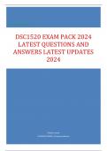 DSC1520 EXAM PACK 2024 LATEST QUESTIONS AND ANSWERS Latest Updates 2024.pdf