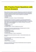 DHL Practice Exam Questions with Correct Answers