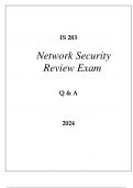 IS 283 NETWORK SECURITY REVIEW EXAM Q & A 2024