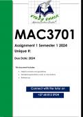 MAC3701 Assignment 1 (QUALITY ANSWERS) Semester 1 2024