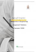 MAT2691 Assignment 01 Solutions Semester 1 2024