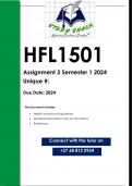 HFL1501 Assignment 3 (QUALITY ANSWERS) Semester 1 2024