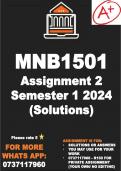MNB1501  Assignment 2 Semester 1 2024 (Solutions)